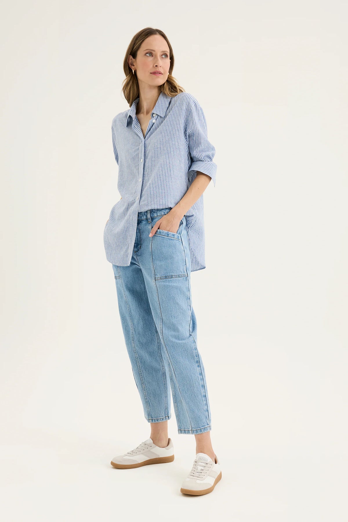 Yarra Trail Mornington Shirt in Chambray/Mist