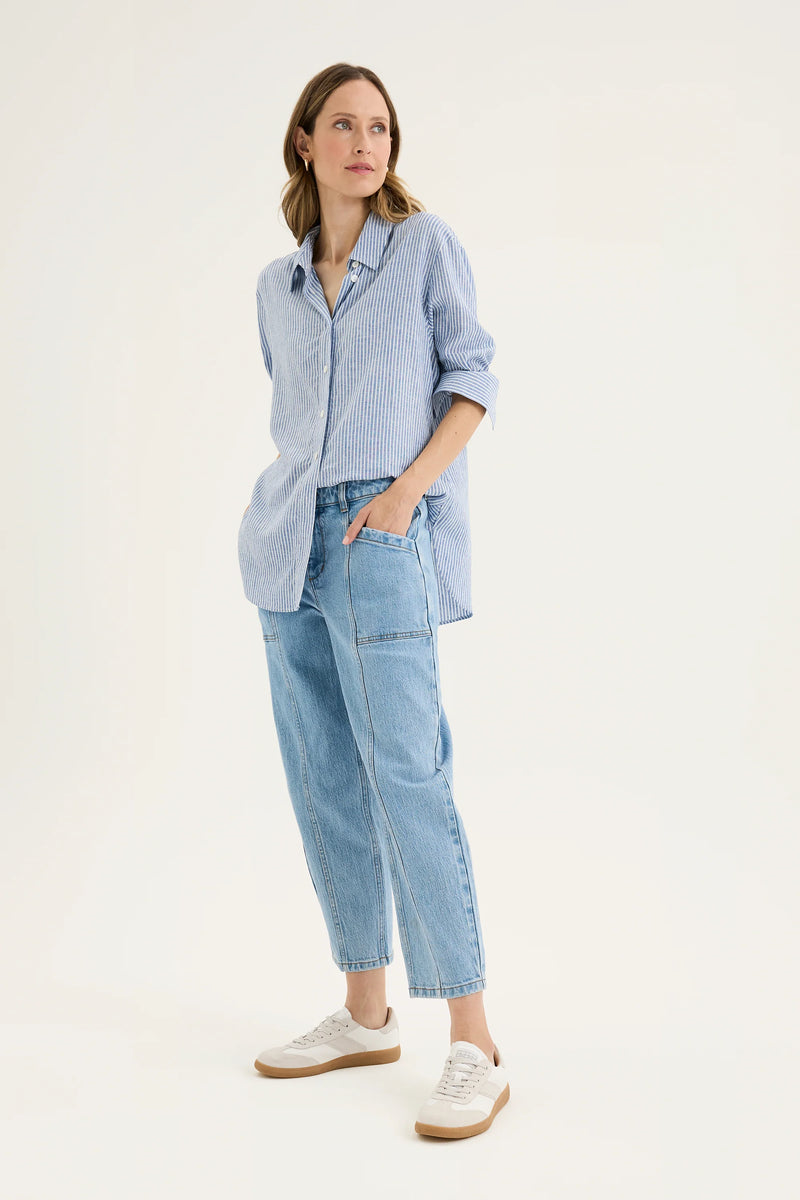 Yarra Trail Mornington Shirt in Chambray/Mist