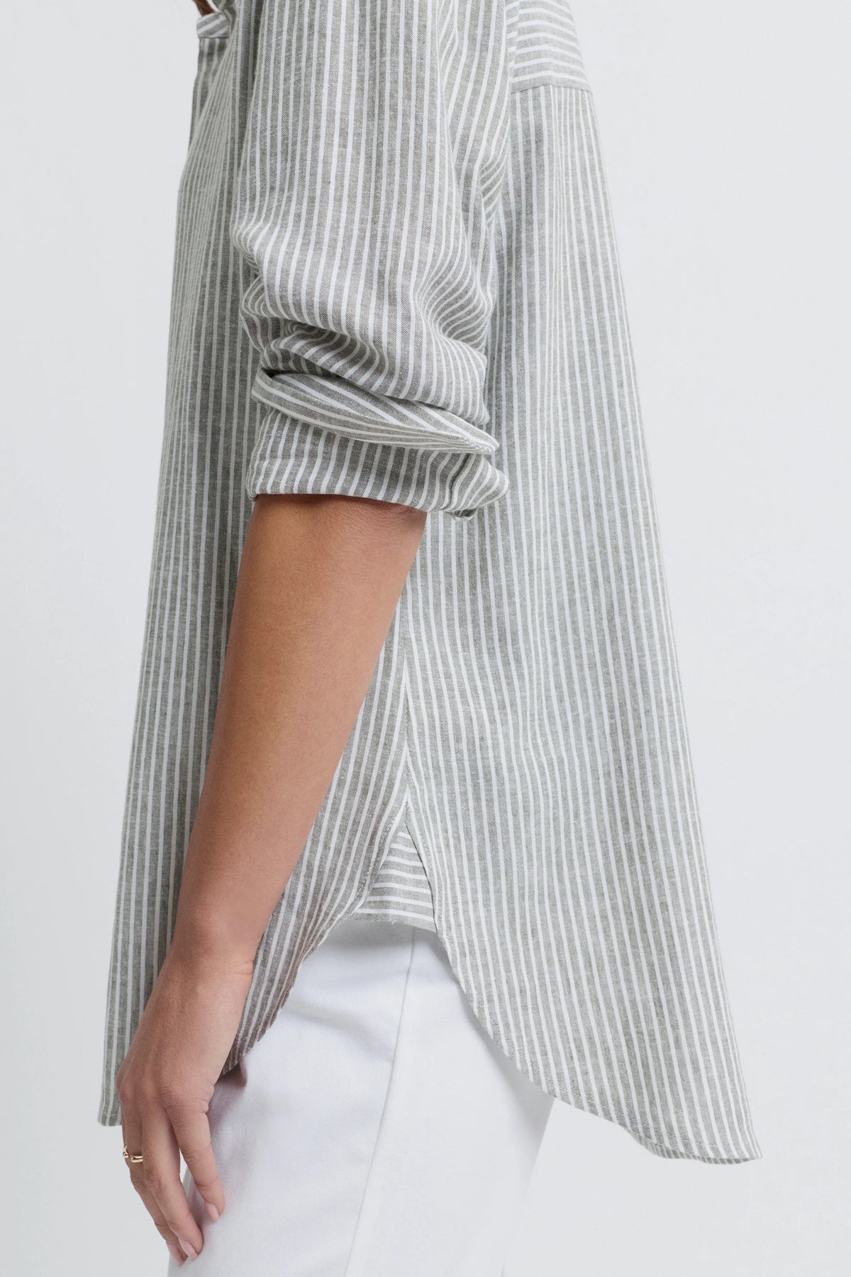 Yarra Trail Mornington Shirt in Moss/White