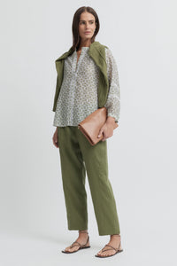 Yarra Trail Vine Blouse in Ecru/Lawn 4380