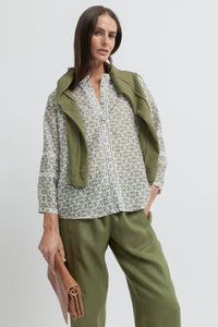 Yarra Trail Vine Blouse in Ecru/Lawn 4380