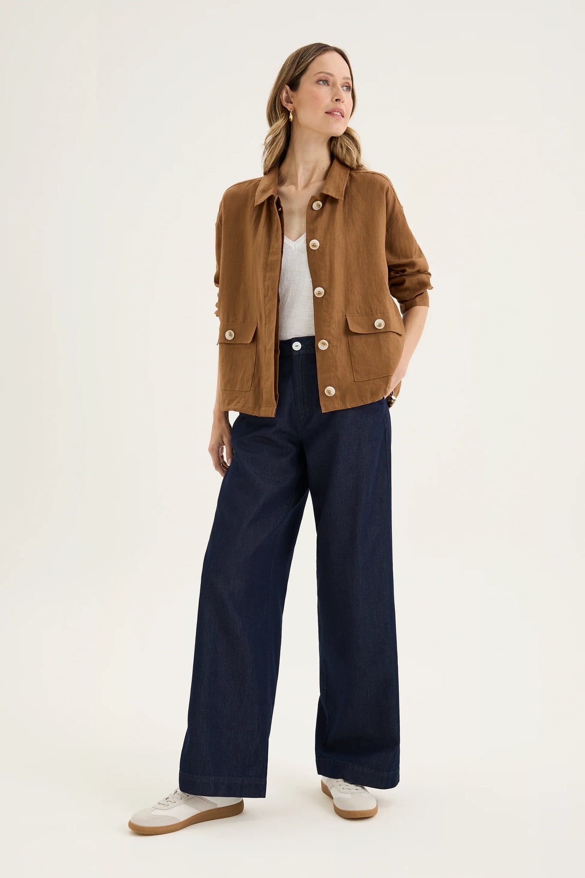 Yarra Trail Tirari Bomber Jacket in Nutmeg