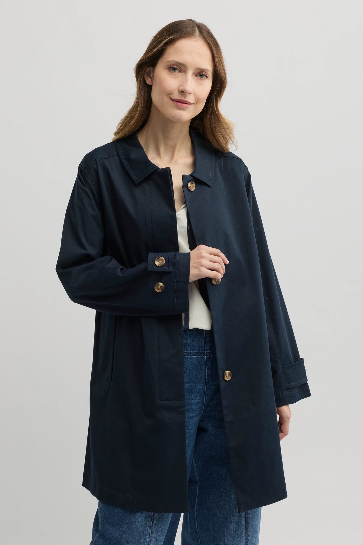 Yarra Trail Nova Coat in Navy 6298
