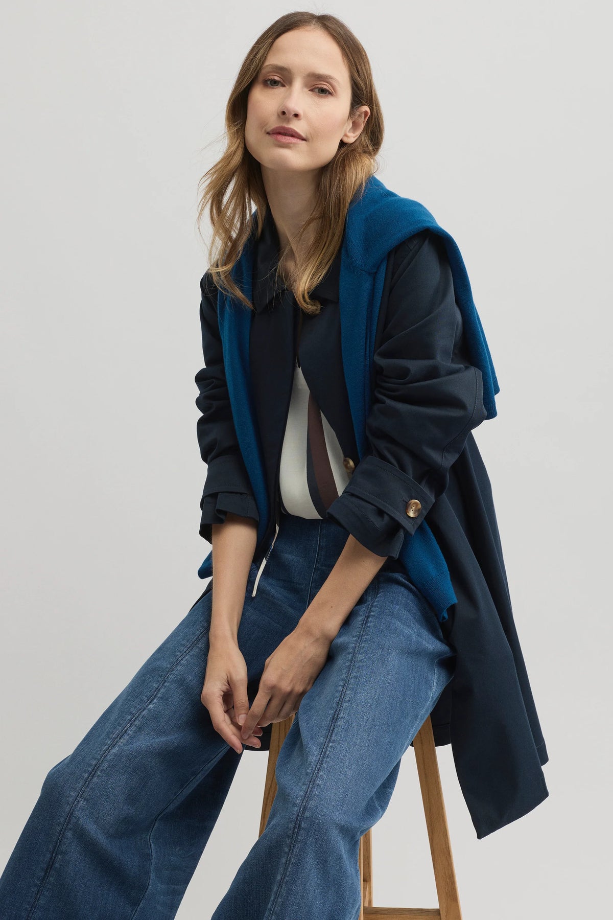 Yarra Trail Nova Coat in Navy 6298