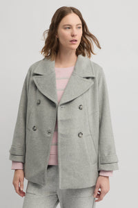 Yarra Trail Shelter Coat in Silver Marle 6311