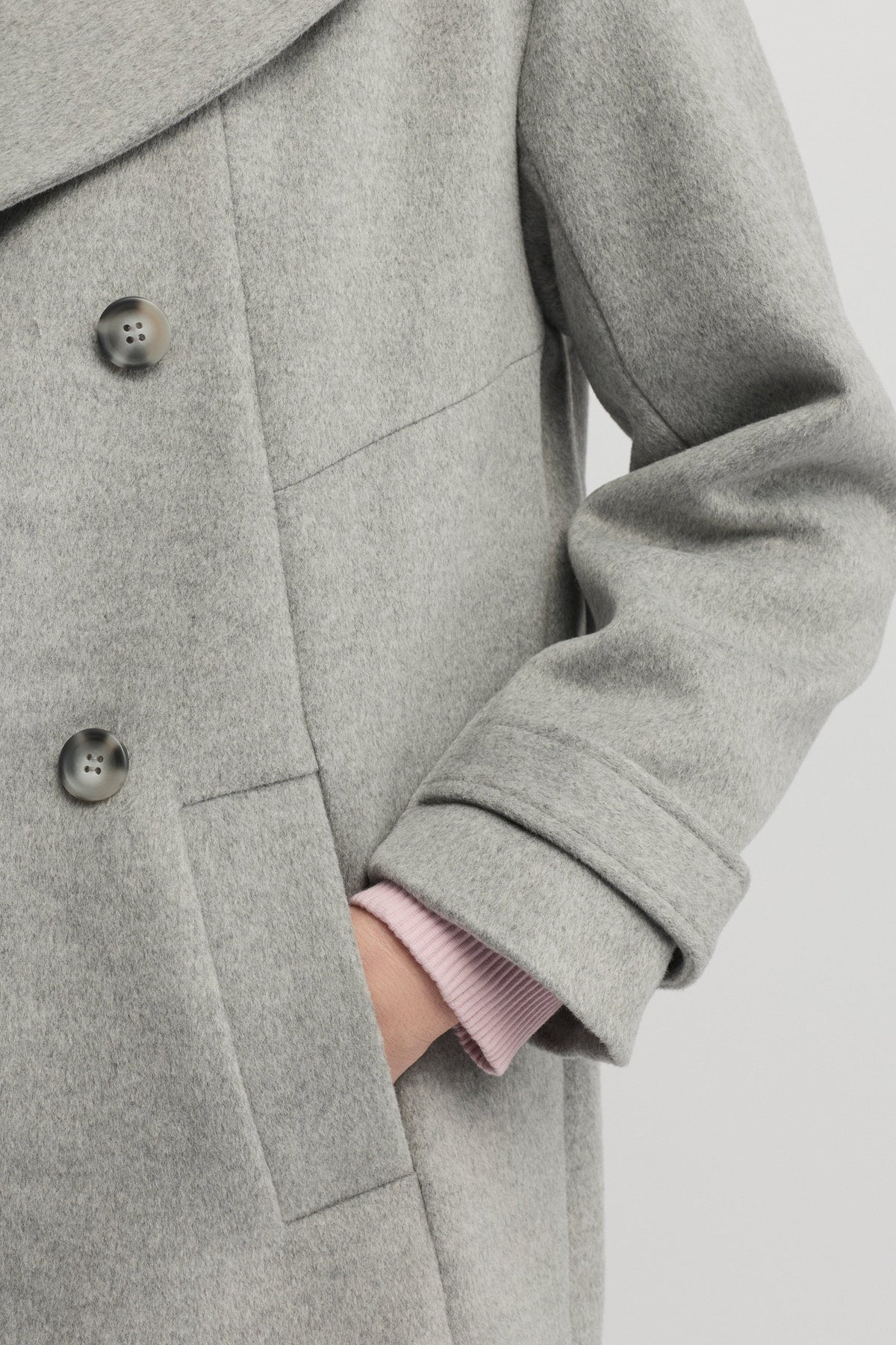 Yarra Trail Shelter Coat in Silver Marle 6311