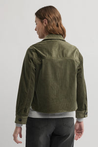 Yarra Trail Wood Shacket in Loden