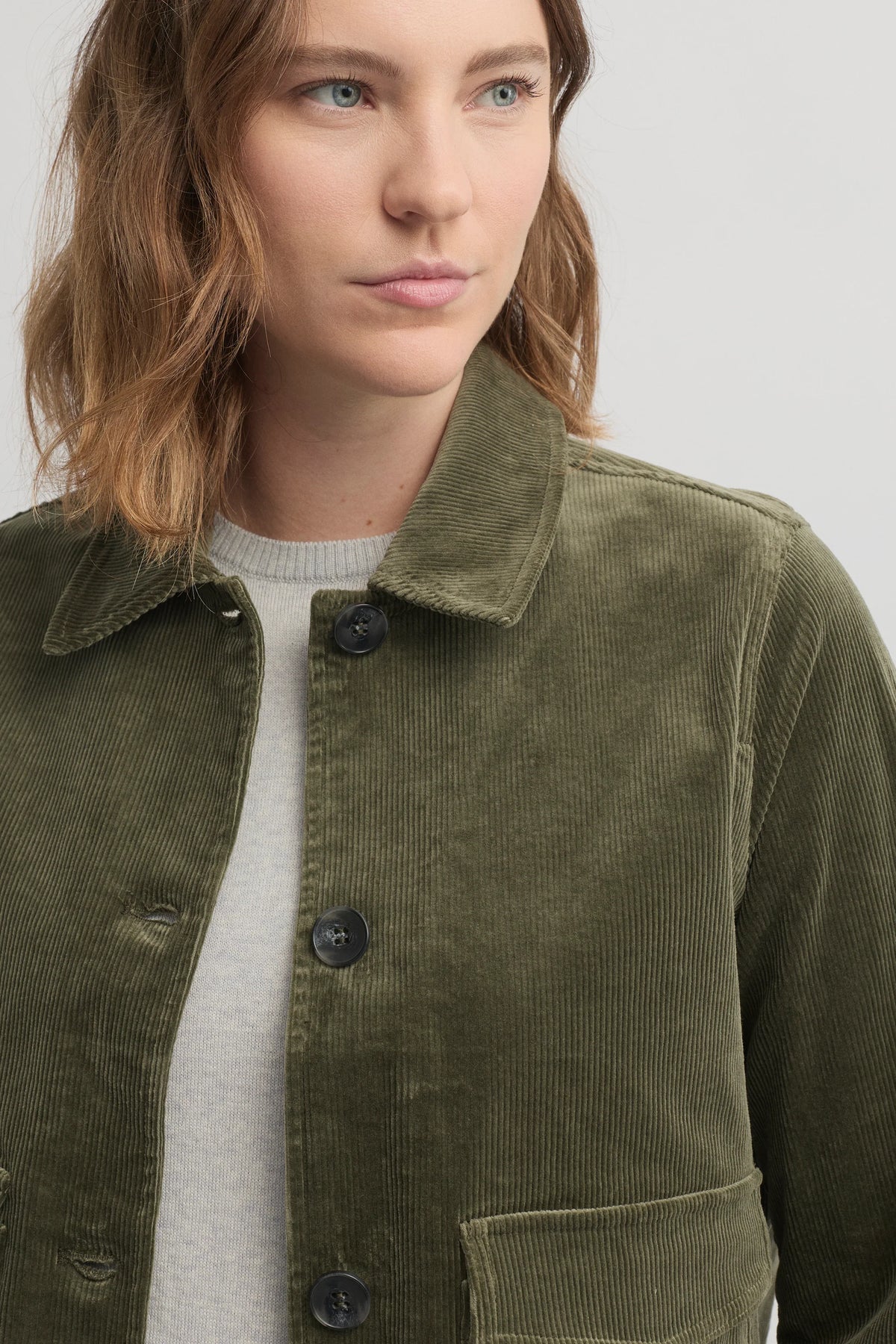 Yarra Trail Wood Shacket in Loden
