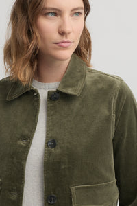 Yarra Trail Wood Shacket in Loden