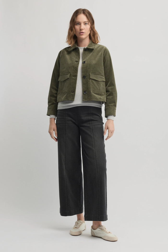 Yarra Trail Wood Shacket in Loden