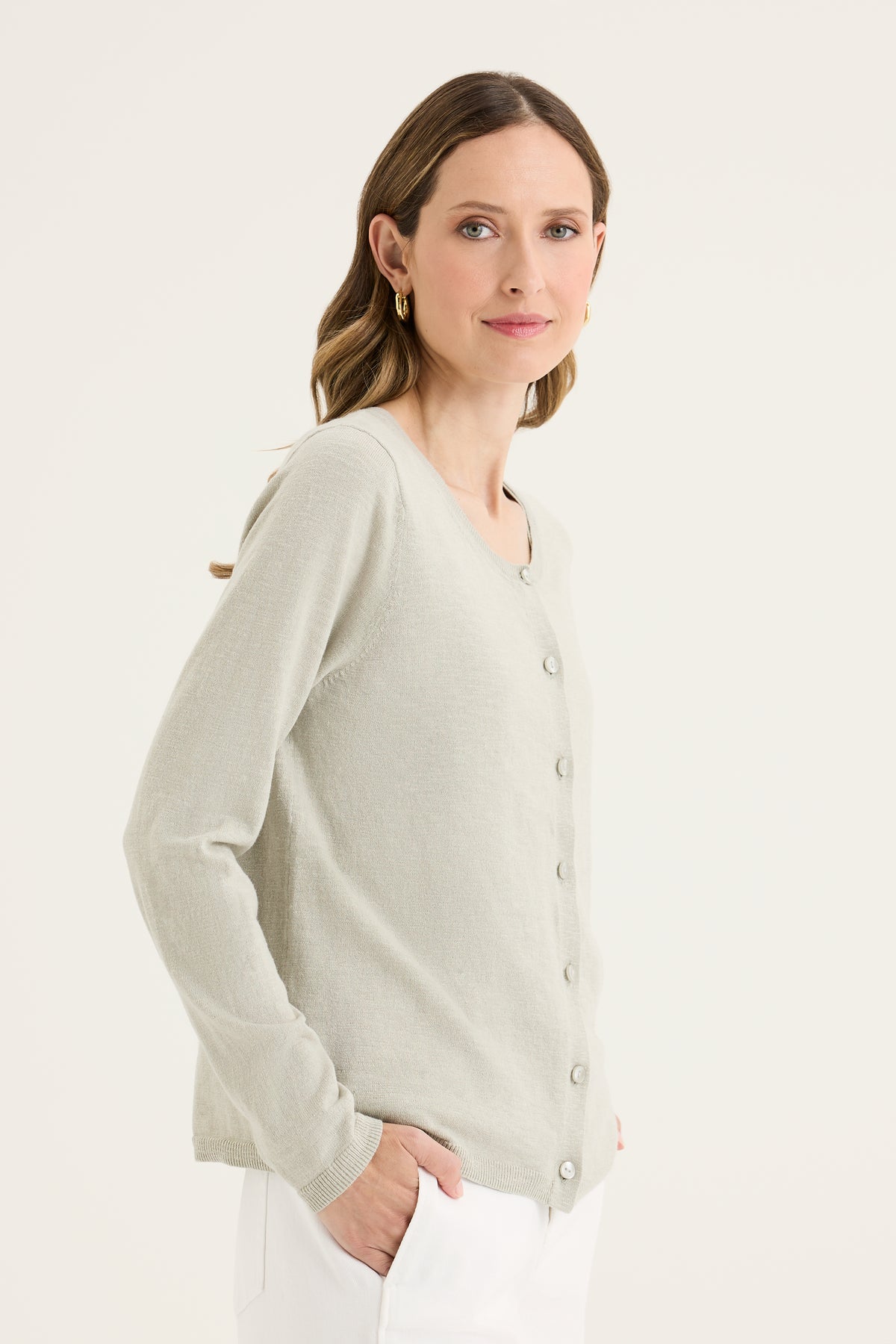 Yarra Trail Blaze Cardigan in Aloe