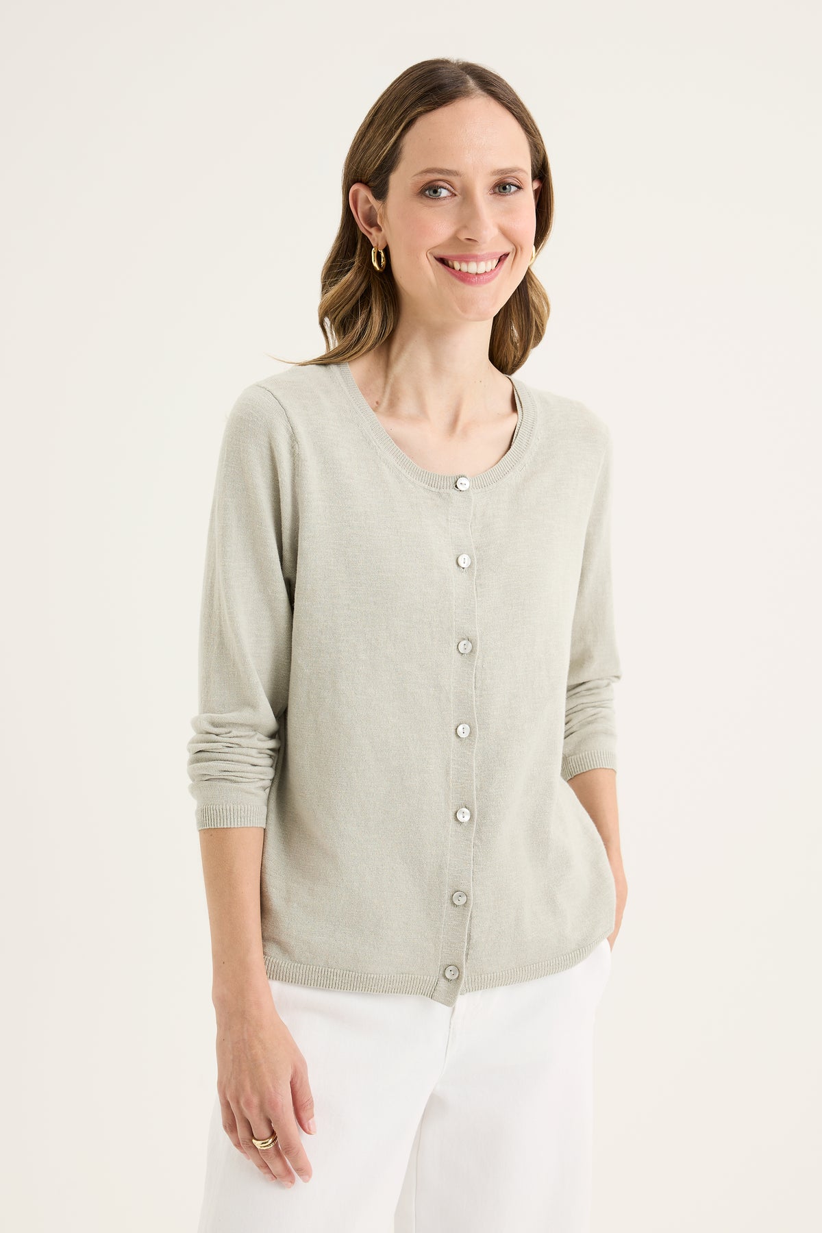 Yarra Trail Blaze Cardigan in Aloe