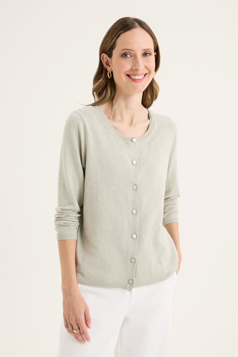 Yarra Trail Blaze Cardigan in Aloe