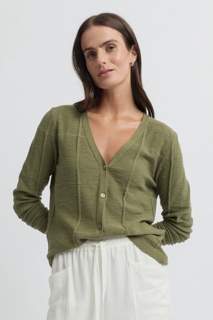 Yarra Trail Obscurity Knit Cardi in Lawn 7789
