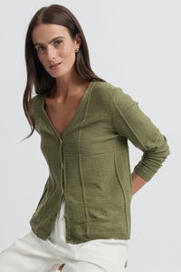 Yarra Trail Obscurity Knit Cardi in Lawn 7789