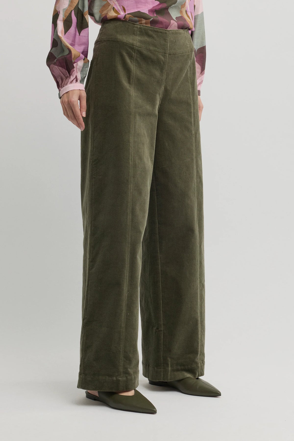Yarra Trail Woods Wide Leg Pants in Loden 8053