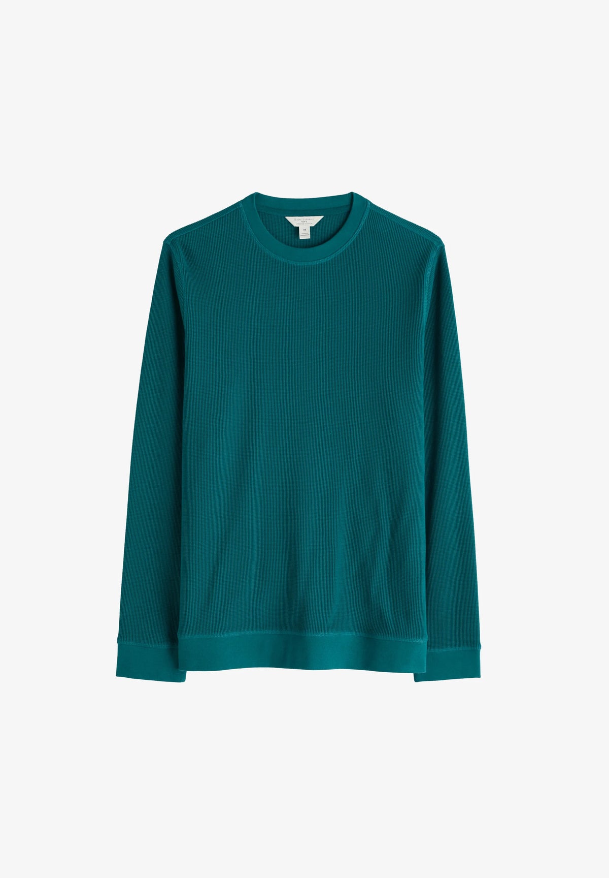 Seasalt Men's Jackline Long Sleeve Waffle Top in Kingfisher