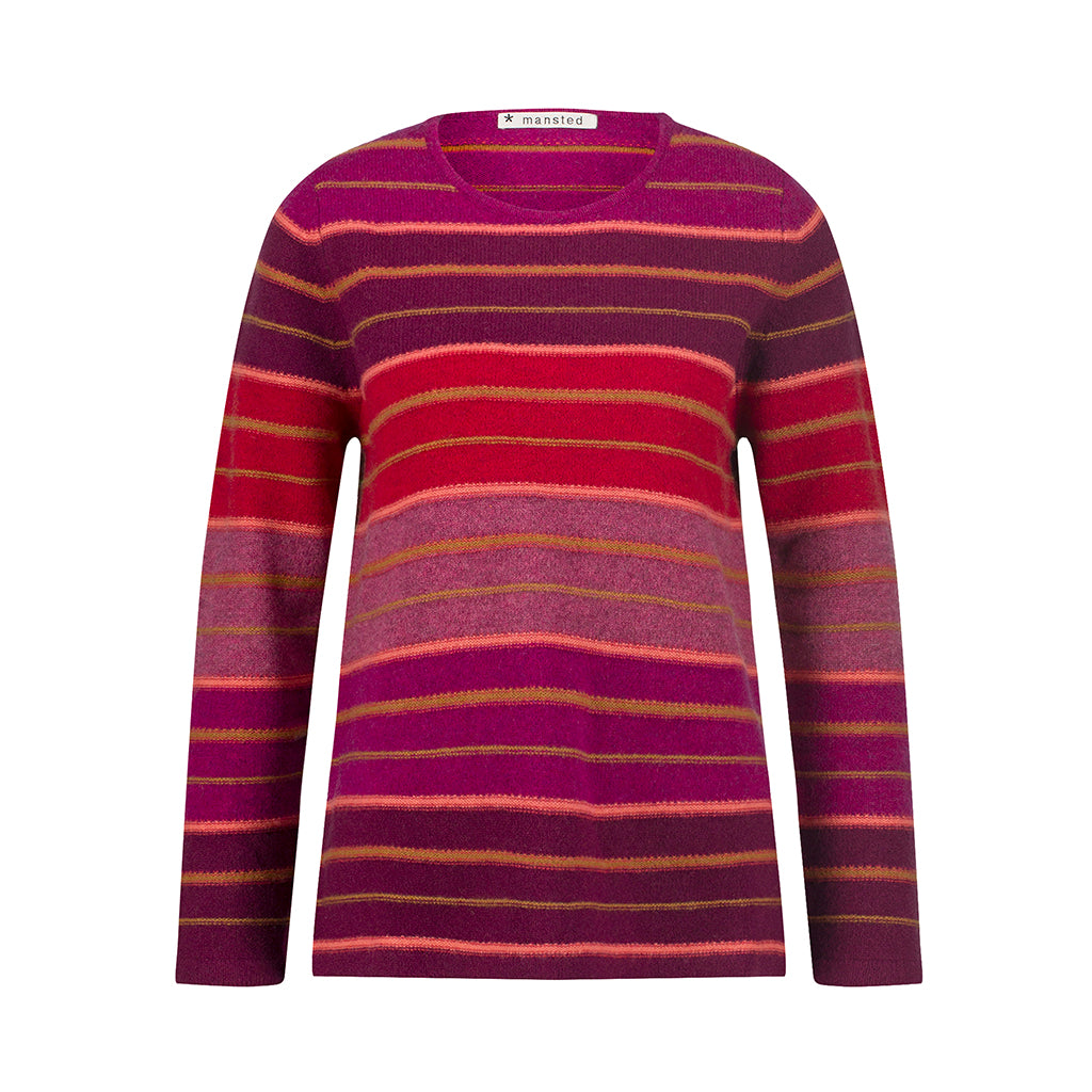 Mansted Ada Striped Crew in Ruby