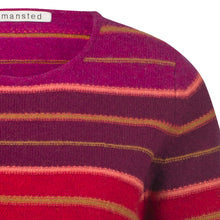 Load image into Gallery viewer, Mansted Ada Striped Crew in Ruby
