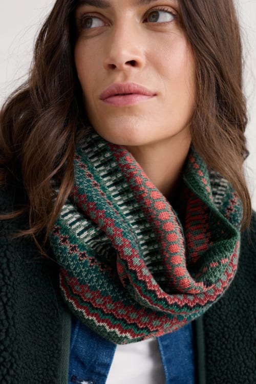 Seasalt Touchstone Snood in Weaving Needle Dark Forage