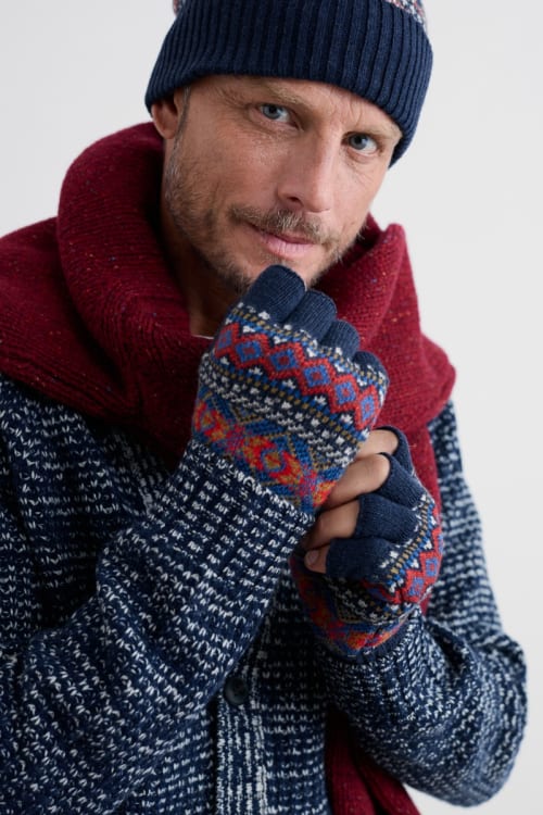 Seasalt Men's Guvnor Gloves in Sparnon Multi