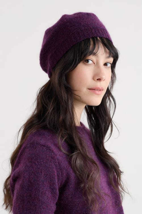 Seasalt Bramble Needle Tip Beret in Grape