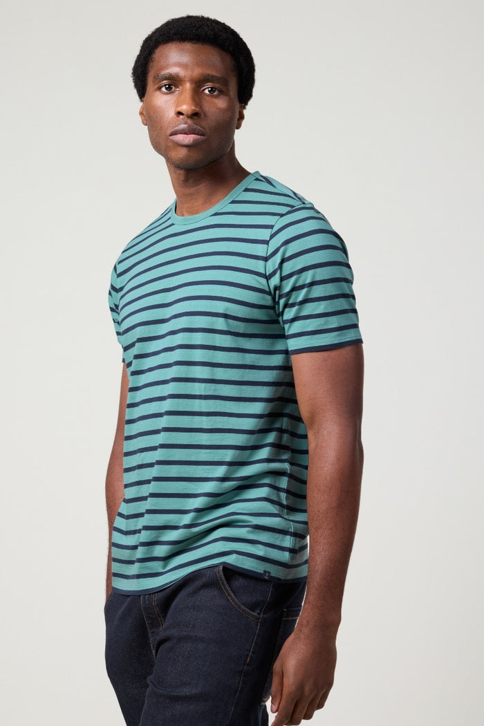 Seasalt Men's Seven Seas Sailor Tee Breton Watercress Maritime