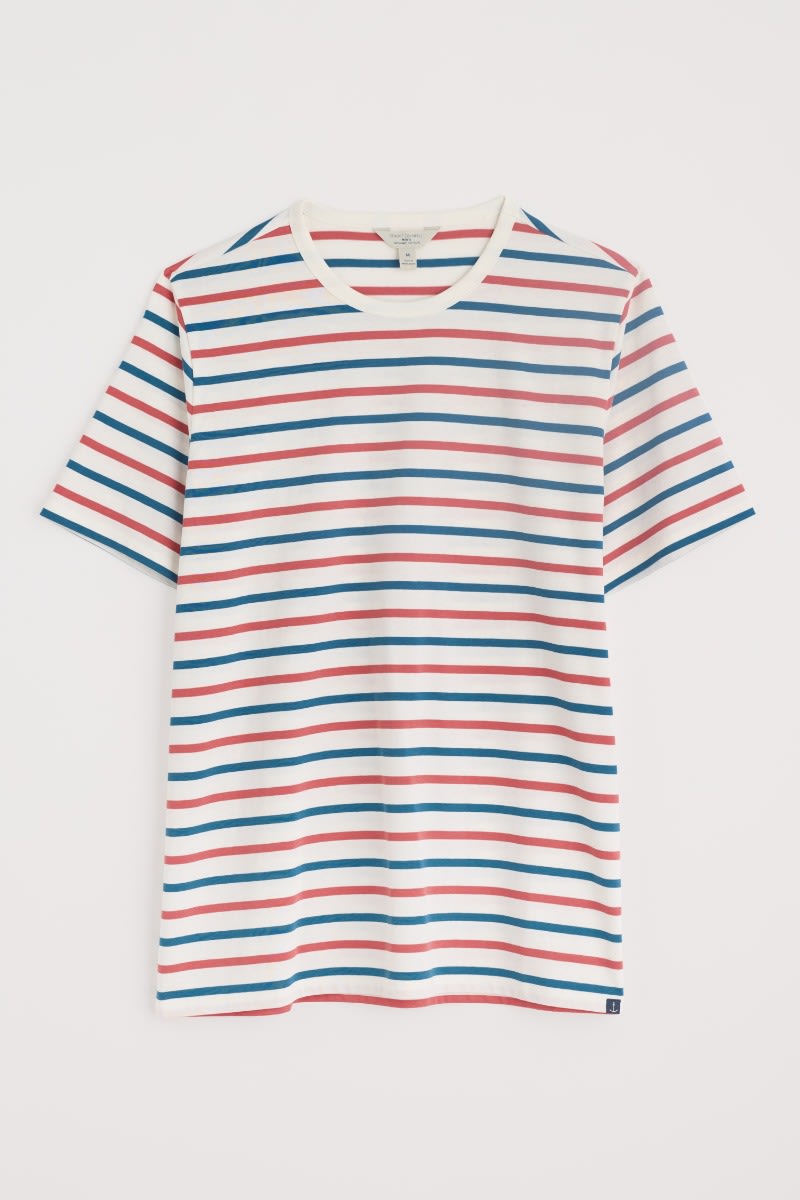 Seasalt Men's Seven Seas Sailor Tee Duet Breton Dark Clam