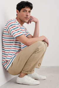 Seasalt Men's Seven Seas Sailor Tee Duet Breton Dark Clam