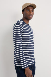 Seasalt Men's Sailor Shirt in Breton Maritime Chalk