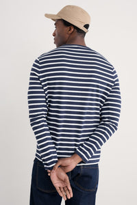 Seasalt Men's Sailor Shirt in Breton Maritime Chalk