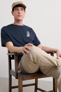 Seasalt Men's Loggerhead T-Shirt-Linear Yacht Maritime