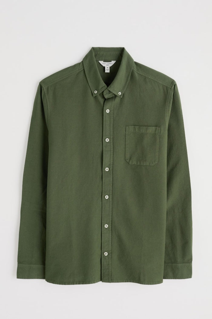 Seasalt Men's Jenken Garment Dyed Oxford Shirt in Hosta