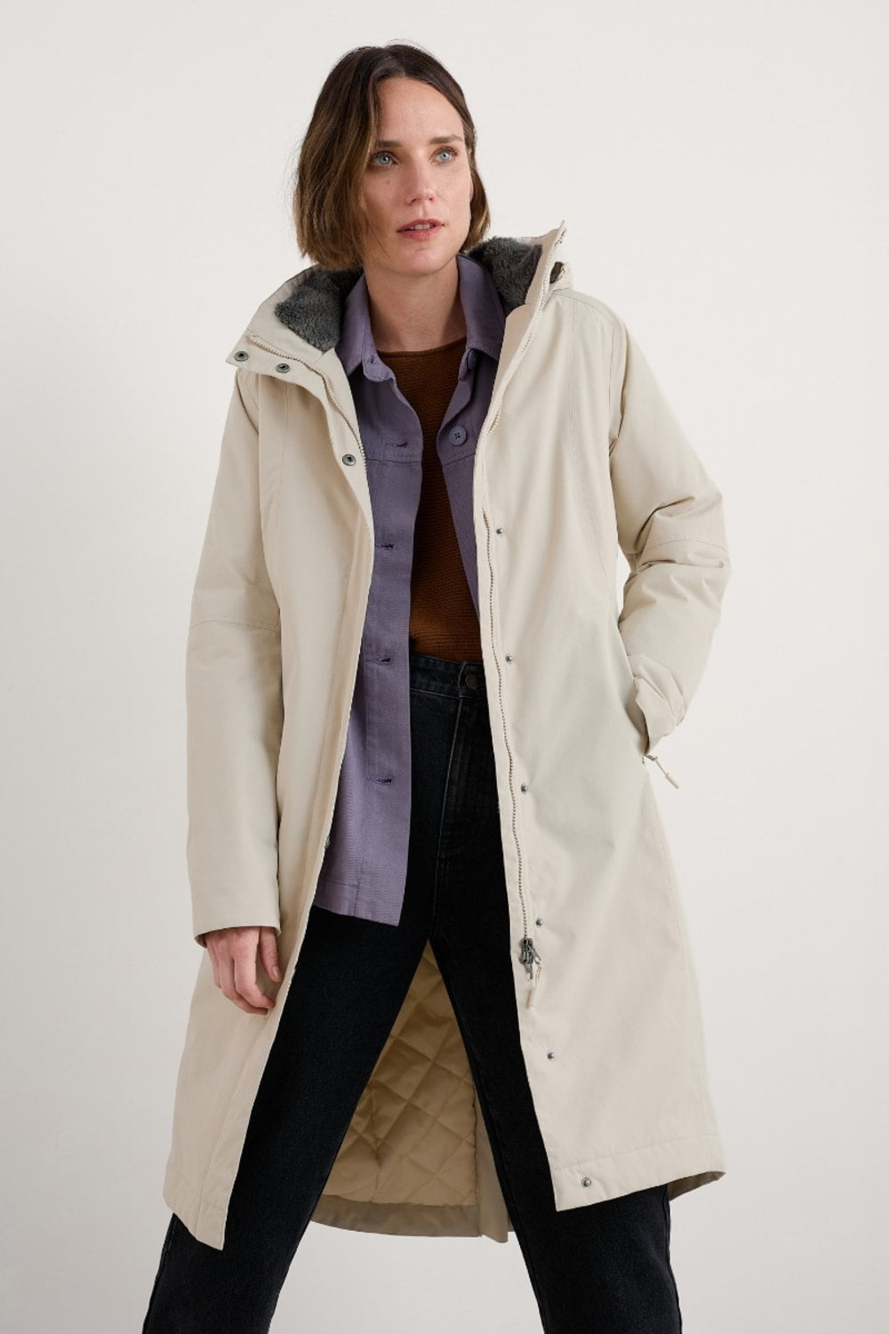 Janelle Waterproof Coat in Aran