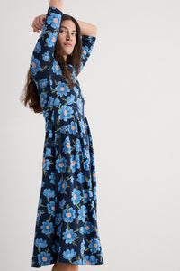 Veronica Dress in Climbing Cosmos Lagoon