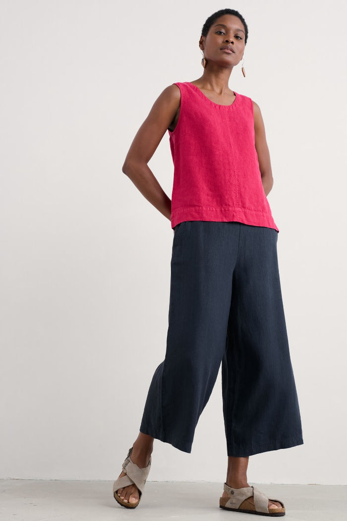 Merrivale Linen Culottes - Maritime