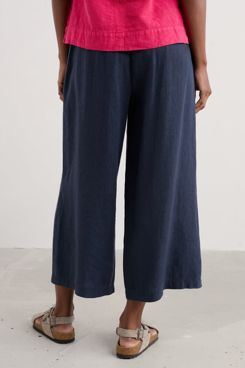 Merrivale Linen Culottes - Maritime