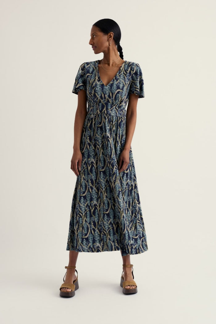 Seasalt Chateaux Dress in Red Hot Poker Maritime