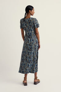 Seasalt Chateaux Dress in Red Hot Poker Maritime