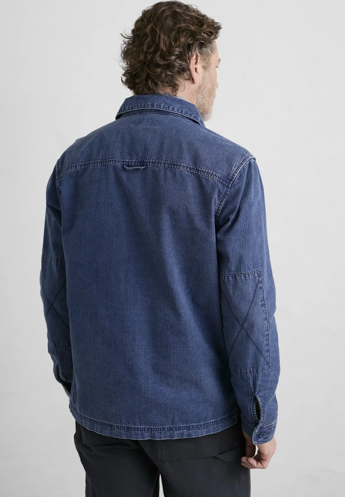 Seasalt Cornwall Men's Hawser Shirt Dark Mid Indigo Wash
