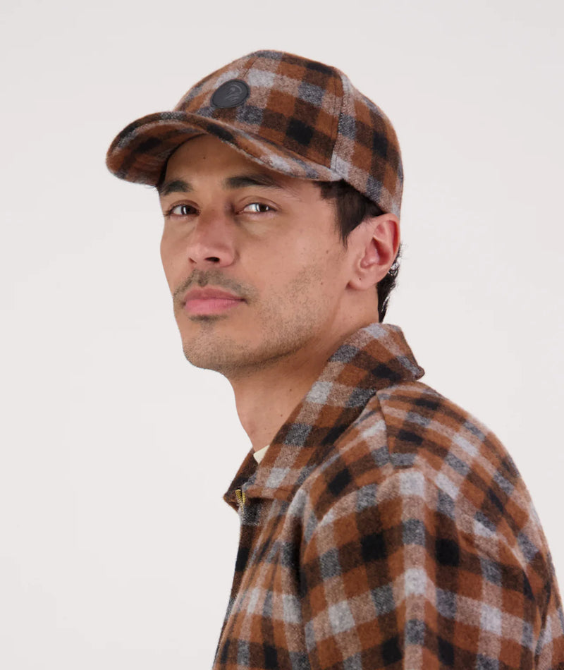 The Swanni Wool Baseball Cap in Teddington Check