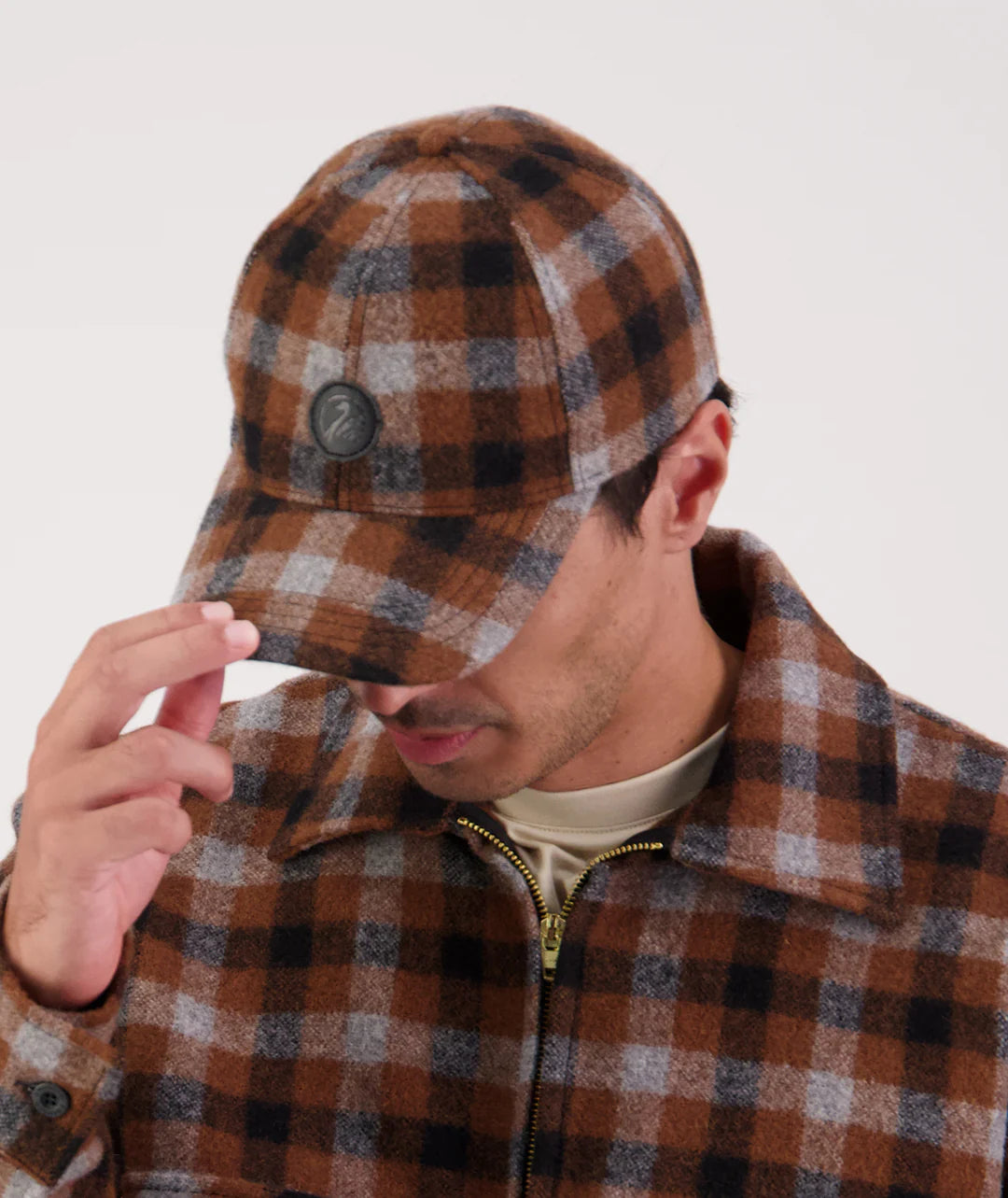 The Swanni Wool Baseball Cap in Teddington Check