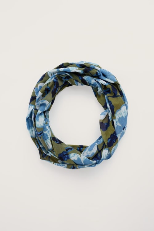 Seasalt May Garland Circle Scarf in Spring Pansy Seagrass
