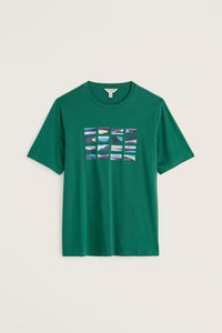 Seasalt Men's Loggerhead T-Shirt in Mini Scenes Ruscus Leaf