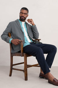 Seasalt Men's Farrier Blazer in Crescents Lead