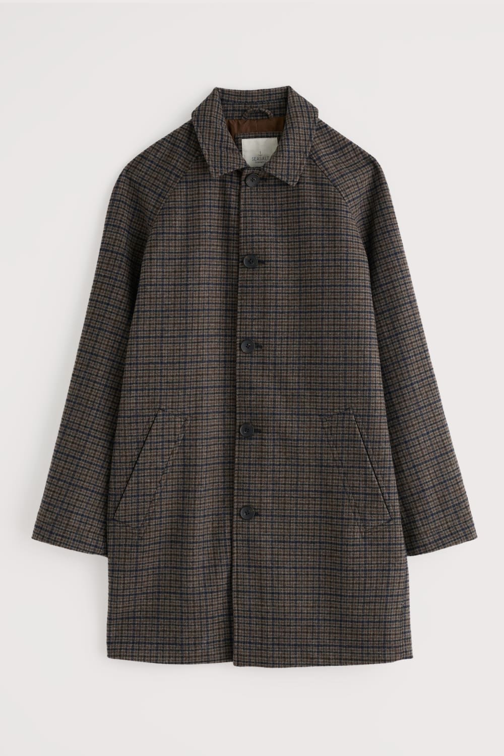 Seasalt Men's Roskorwell Overcoat in Cadan Pepper