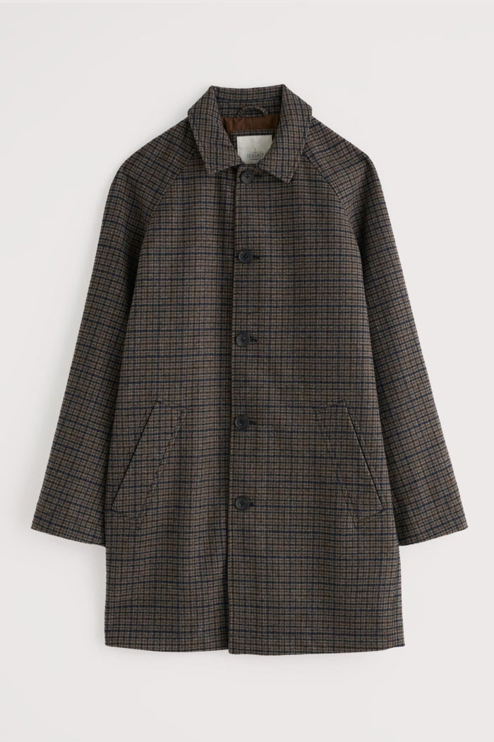Seasalt Men's Roskorwell Overcoat in Cadan Pepper