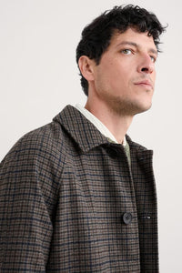 Seasalt Men's Roskorwell Overcoat in Cadan Pepper