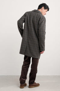 Seasalt Men's Roskorwell Overcoat in Cadan Pepper