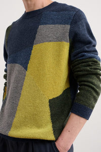 Seasalt Men's Carn Gloose Jumper in Gorse Multi